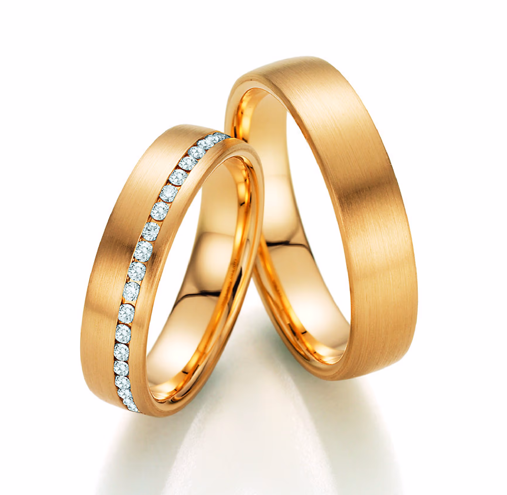 Goldene Trauringe und Diamantschmuck Fischer Trauringe — Nahaufnahme